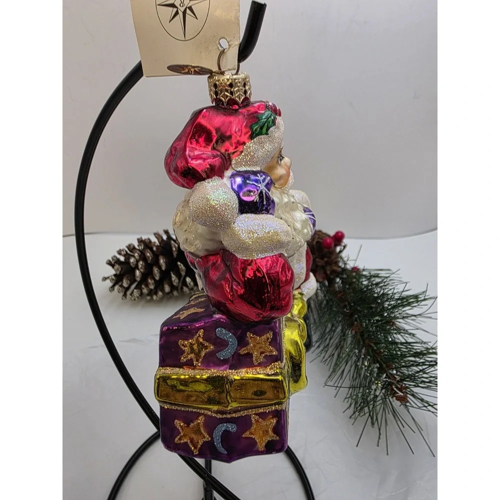 Christopher Radko Presently Resting Santa Ornament 2001 Poland 01-0437-0 4.5